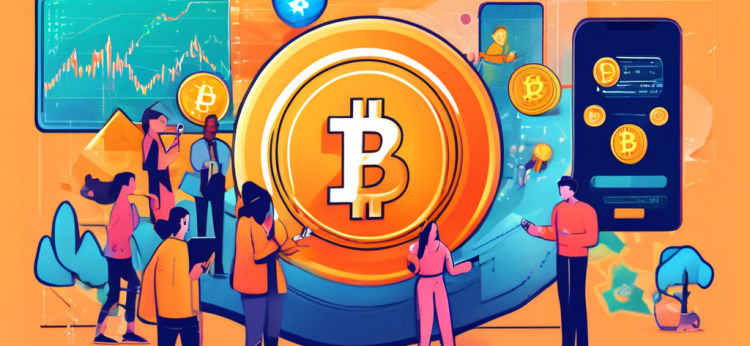 A lively digital illustration depicting beginners engaging in cryptocurrency trading using the Luno platform. Include a diverse group of people excitedly exploring charts and statistics on a sleek, user-friendly interface. Incorporate elements like bitcoins, ethereums, and other popular cryptocurrencies, emphasizing positive engagement and educational benefits.