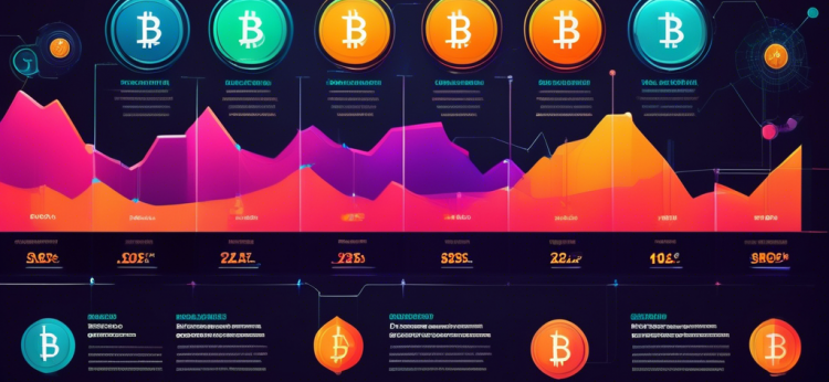 Create an infographic-style image that visually breaks down the factors influencing cryptocurrency price fluctuations. Include elements such as graphs showing price changes, icons representing supply and demand, investor sentiment, regulatory news, technological advancements, market manipulation, and global economic events. Incorporate vibrant colors and a modern design to make the information engaging and easy to understand.