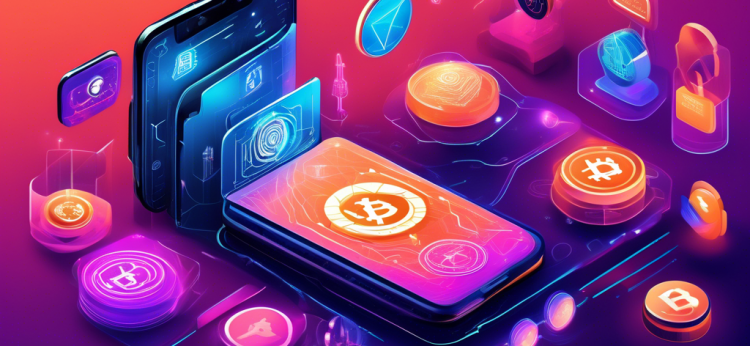 Create a visually engaging and futuristic digital illustration featuring the top 10 best cryptocurrency wallets for 2023. Show various high-tech wallets, including hardware devices and mobile app interfaces, surrounded by holographic cryptocurrency symbols like Bitcoin, Ethereum, and other emerging altcoins. Incorporate elements of blockchain technology, security features like biometric scanners, and a sleek, modern design indicative of advanced technology. The background can feature a digital grid or a secure vault to emphasize security and innovation.