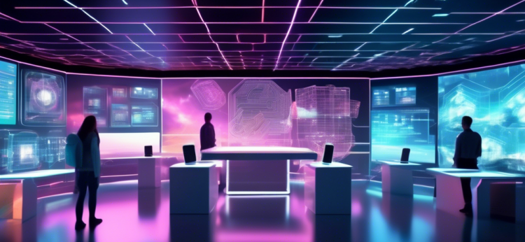 Create an image of a futuristic digital landscape where various holographic screens display top cryptocurrency websites for reliable information and trading. Include elements like digital currencies such as Bitcoin and Ethereum, a person interacting with these holo-screens in a sleek, modern workspace, and visual metaphors for trust and security like padlocks or shields integrated into the holographic interface. The atmosphere should be tech-savvy and vibrant, emphasizing innovation and trustworthiness in cryptocurrency exploration.